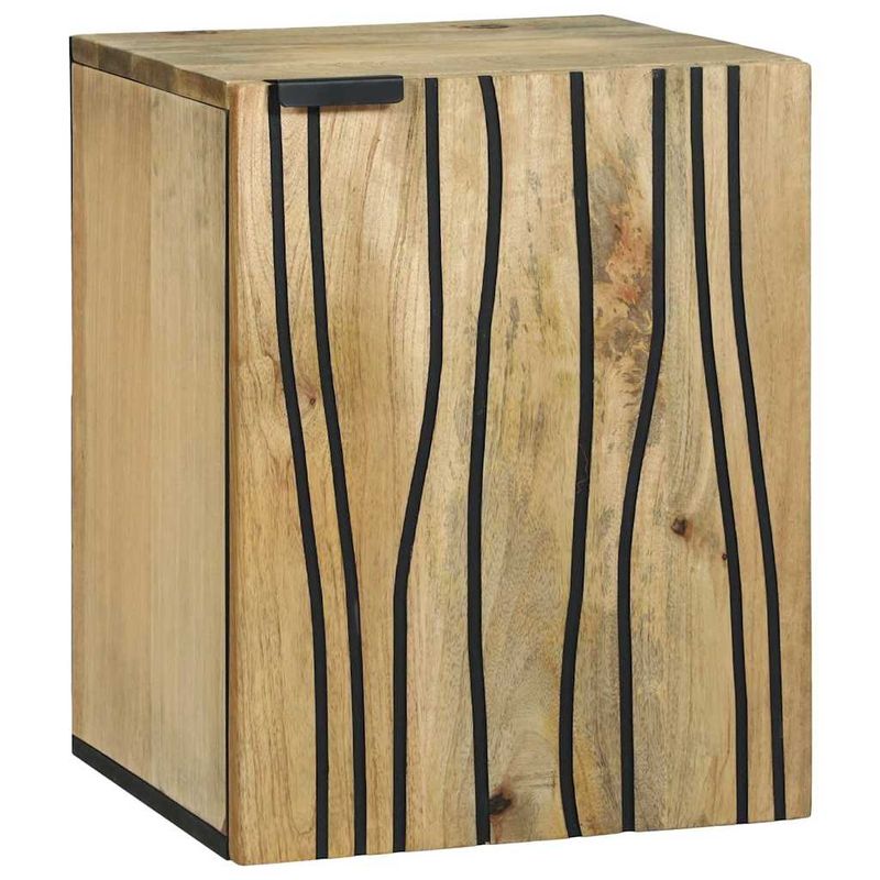 Casa si Gradina - Mobilier - Seturi de mobilier - Seturi baie - Set de mobilier pentru baie cu sertar cu raft cu depozitare cu usa cu oglinda 5 pcs Maro Mediu - Infinity.ro