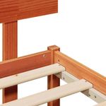Casa si Gradina - Mobilier - Paturi si accesorii - Paturi - Cadru de Pat cu Tablie Maro Cerat 120x200 cm Lemn Masiv Pin - Infinity.ro