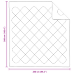 Casa si Gradina - Textile si covoare - Pături și cuverturi - Pături - Pilota cu perna 3 pcs Alb 240 x 260 cm Microfibra - Infinity.ro