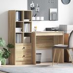 Casa si Gradina - Mobilier - Mese si birouri - Birouri - Birou cu stocare din stejar Sonoma si lemn prelucrat - Infinity.ro