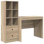 Casa si Gradina - Mobilier - Mese si birouri - Birouri - Birou cu stocare din stejar Sonoma si lemn prelucrat - Infinity.ro