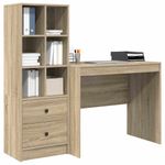 Casa si Gradina - Mobilier - Mese si birouri - Birouri - Birou cu stocare din stejar Sonoma si lemn prelucrat - Infinity.ro
