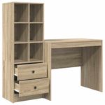 Casa si Gradina - Mobilier - Mese si birouri - Birouri - Birou cu stocare din stejar Sonoma si lemn prelucrat - Infinity.ro