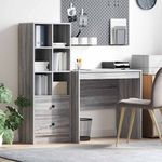 Casa si Gradina - Mobilier - Mese si birouri - Birouri - Birou cu Storage Gri Sonoma Lemn Aglomerat - Infinity.ro