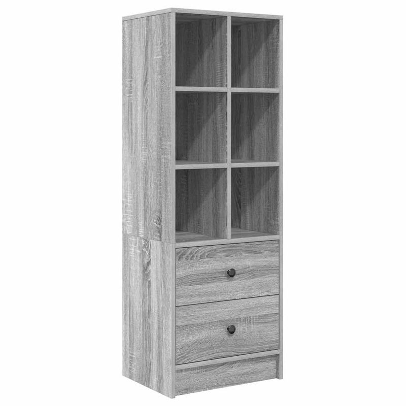 Casa si Gradina - Mobilier - Mese si birouri - Birouri - Birou cu Storage Gri Sonoma Lemn Aglomerat - Infinity.ro