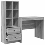 Casa si Gradina - Mobilier - Mese si birouri - Birouri - Birou cu Storage Gri Sonoma Lemn Aglomerat - Infinity.ro