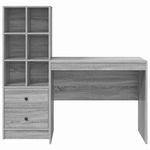 Casa si Gradina - Mobilier - Mese si birouri - Birouri - Birou cu Storage Gri Sonoma Lemn Aglomerat - Infinity.ro