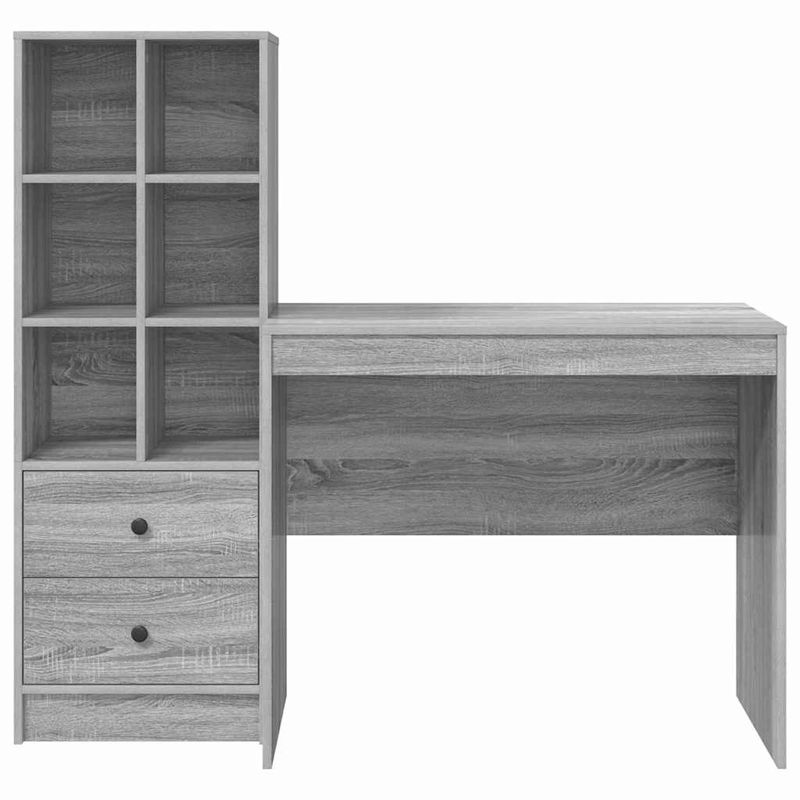 Casa si Gradina - Mobilier - Mese si birouri - Birouri - Birou cu Storage Gri Sonoma Lemn Aglomerat - Infinity.ro