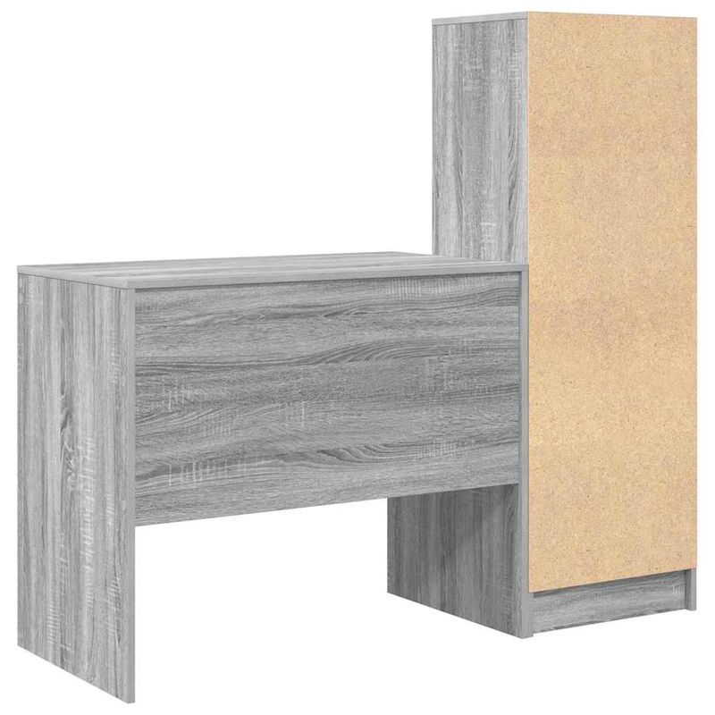 Casa si Gradina - Mobilier - Mese si birouri - Birouri - Birou cu Storage Gri Sonoma Lemn Aglomerat - Infinity.ro