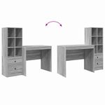 Casa si Gradina - Mobilier - Mese si birouri - Birouri - Birou cu Storage Gri Sonoma Lemn Aglomerat - Infinity.ro