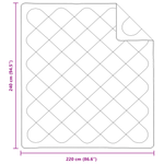 Casa si Gradina - Textile si covoare - Perne si pilote - Pilote - Pilota Altele cu perna 3 pcs Alb 240 x 220 cm Microfibra - Infinity.ro