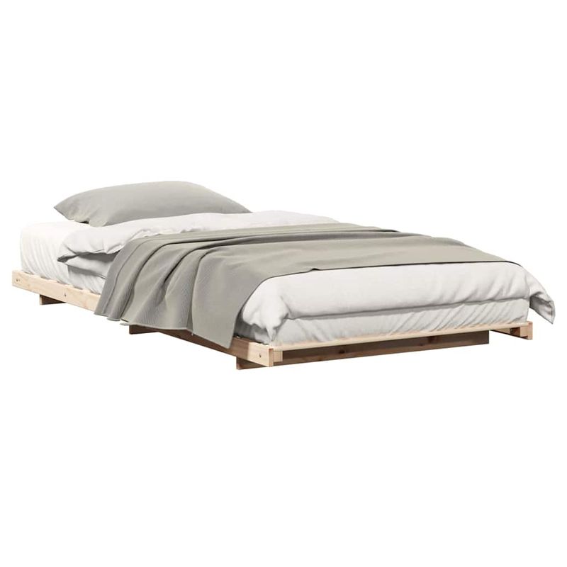 Casa si Gradina - Mobilier - Paturi si accesorii - Paturi - Cadru de pat de podea Maro 80 x 220 cm Lemn masiv de pin - Infinity.ro