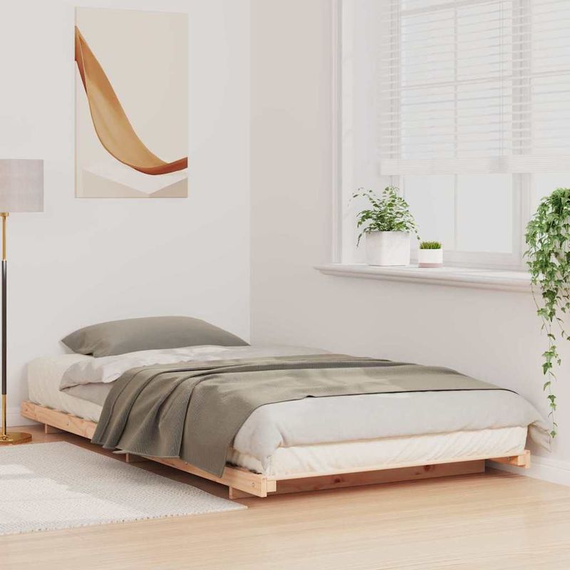 Casa si Gradina - Mobilier - Paturi si accesorii - Paturi - Cadru de pat de podea Maro 80 x 220 cm Lemn masiv de pin - Infinity.ro