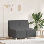 Casa si Gradina - Mobilier - Canapele si coltare - Canapele - Canapea Scaun 2 pcs Gri inchis 55 x 74 x 82 cm Tesatura de catifea - Infinity.ro