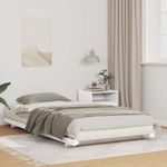 Casa si Gradina - Mobilier - Paturi si accesorii - Paturi - Cadru de pat de podea Alb 90 x 200 cm Lemn masiv de pin - Infinity.ro
