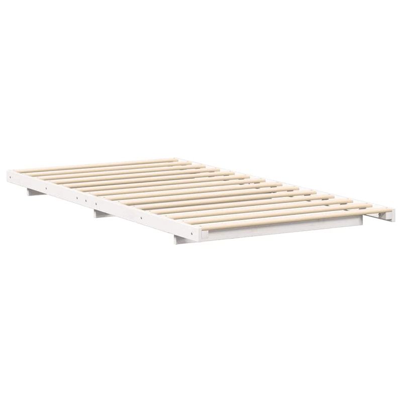 Casa si Gradina - Mobilier - Paturi si accesorii - Paturi - Cadru de pat de podea Alb 90 x 200 cm Lemn masiv de pin - Infinity.ro