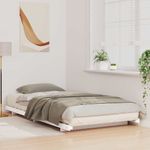 Casa si Gradina - Mobilier - Paturi si accesorii - Paturi - Cadru de pat de podea Alb 90 x 200 cm Lemn masiv de pin - Infinity.ro