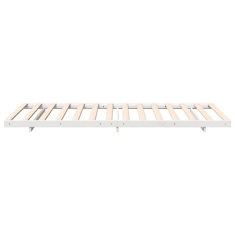 Casa si Gradina - Mobilier - Paturi si accesorii - Paturi - Cadru de pat de podea Alb 90 x 200 cm Lemn masiv de pin - Infinity.ro