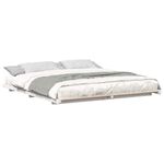Casa si Gradina - Mobilier - Paturi si accesorii - Paturi - Cadru de pat de podea Alb 180 x 220 cm Lemn masiv de pin - Infinity.ro