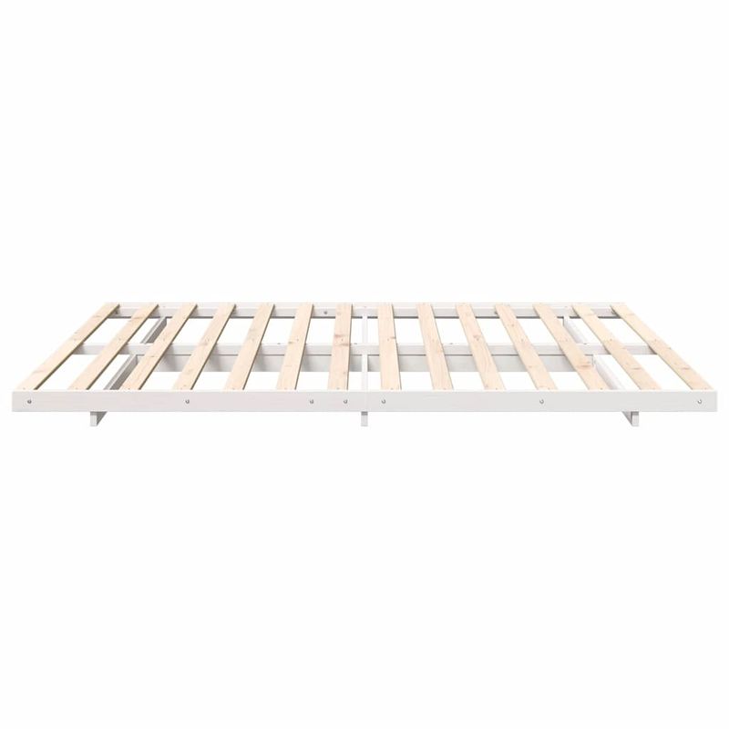 Casa si Gradina - Mobilier - Paturi si accesorii - Paturi - Cadru de pat de podea Alb 180 x 220 cm Lemn masiv de pin - Infinity.ro