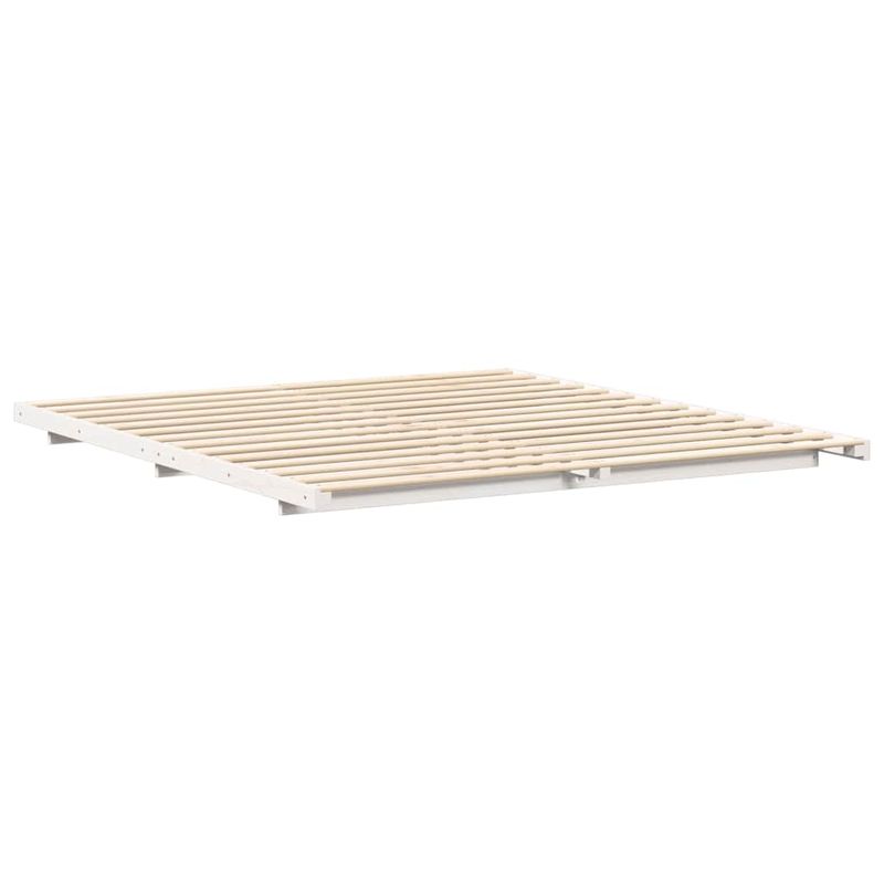 Casa si Gradina - Mobilier - Paturi si accesorii - Paturi - Cadru de pat de podea Alb 180 x 220 cm Lemn masiv de pin - Infinity.ro