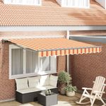 Casa si Gradina - Gradina si terasa - Umbrele si pavilioane - Pavilioane - Cortina Retractabila Manual Galben si portocalie 350x250 cm - Infinity.ro