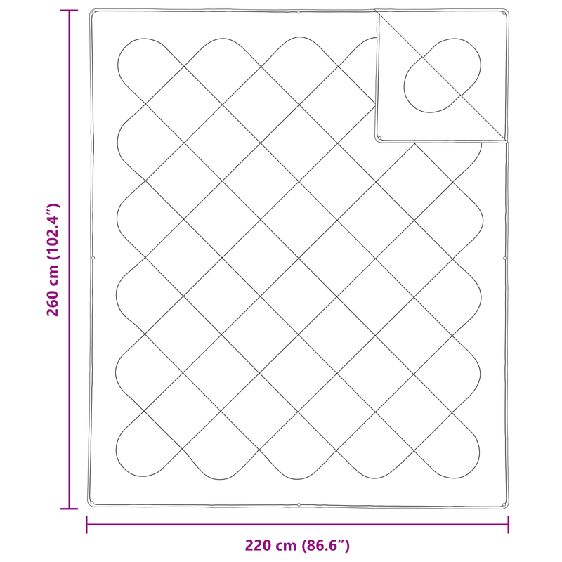 Casa si Gradina - Textile si covoare - Perne si pilote - Pilote - Pilota Altele cu perna 3 pcs Alb 260 x 220 cm Microfibra - Infinity.ro