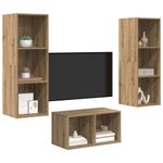Casa si Gradina - Mobilier - Seturi de mobilier - Seturi living - Set dulap TV stejar artizanal 37 x 37 x 107 cm Lemn compozit - Infinity.ro
