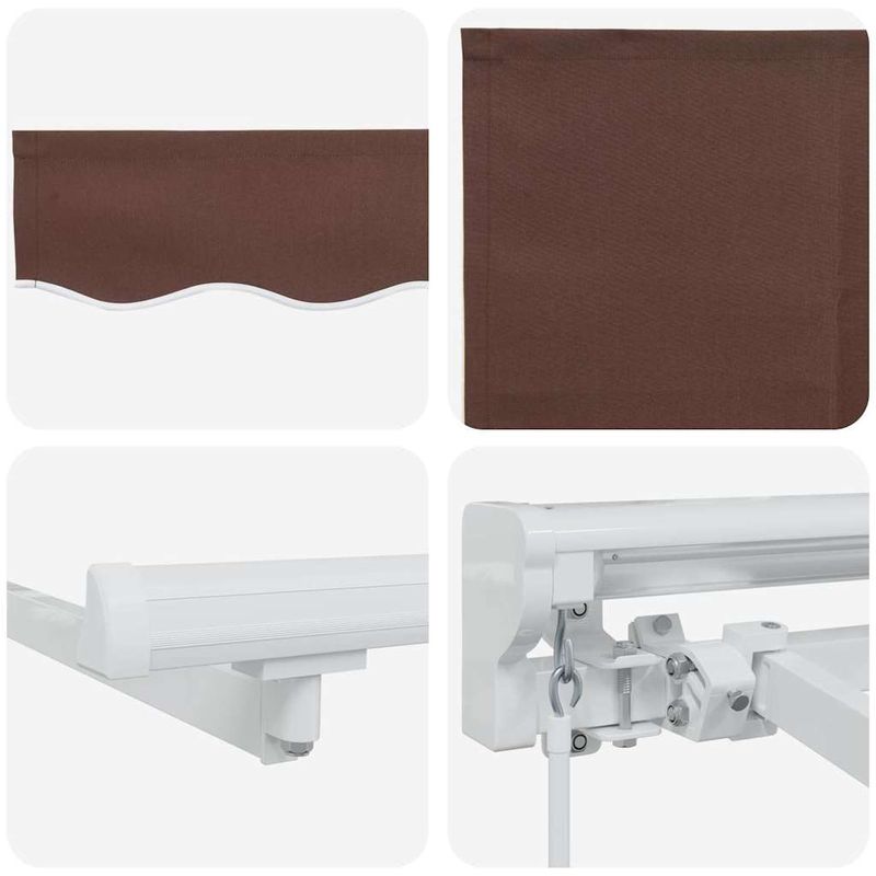 Casa si Gradina - Gradina si terasa - Umbrele si pavilioane - Pavilioane - Cortina Retractabila Manual Maro 400x200 cm - Infinity.ro