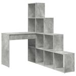 Casa si Gradina - Mobilier - Mese si birouri - Birouri - Birou de colt cu raft cu depozitare Gri beton 101.5 x 149.5 x 149.5 cm - Infinity.ro
