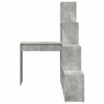 Casa si Gradina - Mobilier - Mese si birouri - Birouri - Birou de colt cu raft cu depozitare Gri beton 101.5 x 149.5 x 149.5 cm - Infinity.ro