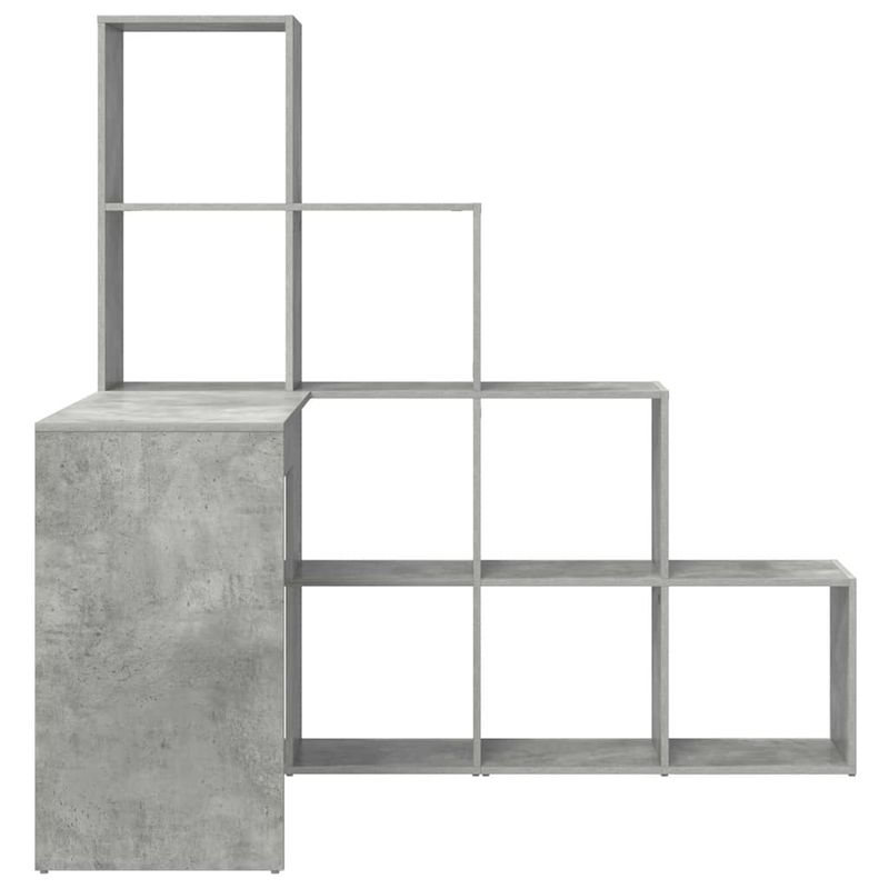 Casa si Gradina - Mobilier - Mese si birouri - Birouri - Birou de colt cu raft cu depozitare Gri beton 101.5 x 149.5 x 149.5 cm - Infinity.ro