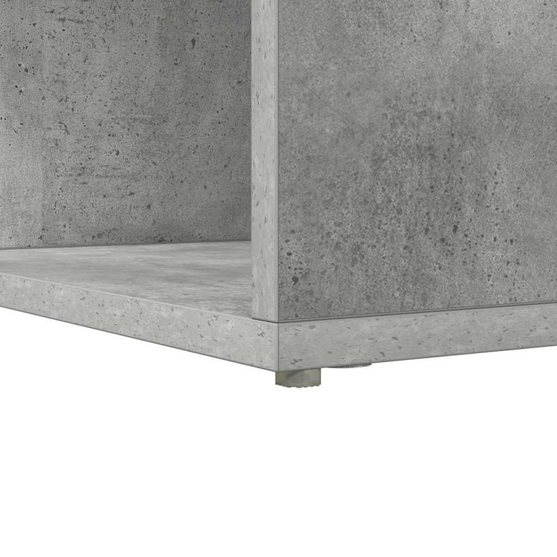 Casa si Gradina - Mobilier - Mese si birouri - Birouri - Birou de colt cu raft cu depozitare Gri beton 101.5 x 149.5 x 149.5 cm - Infinity.ro
