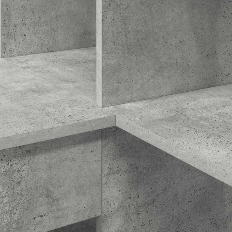 Casa si Gradina - Mobilier - Mese si birouri - Birouri - Birou de colt cu raft cu depozitare Gri beton 101.5 x 149.5 x 149.5 cm - Infinity.ro