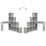 Casa si Gradina - Mobilier - Mese si birouri - Birouri - Birou de colt cu raft cu depozitare Gri beton 101.5 x 149.5 x 149.5 cm - Infinity.ro