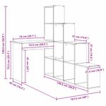 Casa si Gradina - Mobilier - Mese si birouri - Birouri - Birou de colt cu raft cu depozitare Gri beton 101.5 x 149.5 x 149.5 cm - Infinity.ro