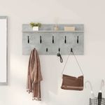 Casa si Gradina - Mobilier - Biblioteci si rafturi - Rafturi - Racator de paltoane montat pe perete Gri beton 80 x 40 x 12 cm - Infinity.ro