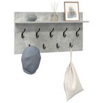 Casa si Gradina - Mobilier - Biblioteci si rafturi - Rafturi - Racator de paltoane montat pe perete Gri beton 80 x 40 x 12 cm - Infinity.ro