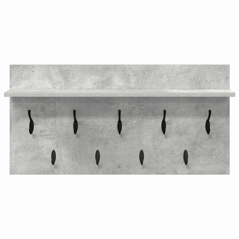 Casa si Gradina - Mobilier - Biblioteci si rafturi - Rafturi - Racator de paltoane montat pe perete Gri beton 80 x 40 x 12 cm - Infinity.ro