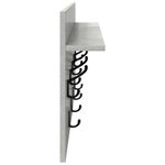 Casa si Gradina - Mobilier - Biblioteci si rafturi - Rafturi - Racator de paltoane montat pe perete Gri beton 80 x 40 x 12 cm - Infinity.ro