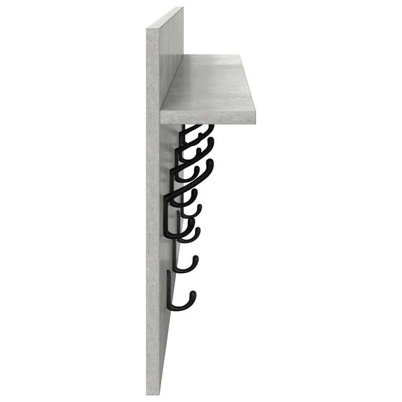 Casa si Gradina - Mobilier - Biblioteci si rafturi - Rafturi - Racator de paltoane montat pe perete Gri beton 80 x 40 x 12 cm - Infinity.ro