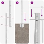 Casa si Gradina - Gradina si terasa - Garduri, panouri si accesorii - Posturi pentru imprejmuira  22 buc U-Channel 150 cm Otel galvanizat - Infinity.ro