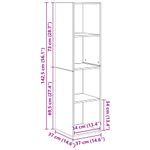 Casa si Gradina - Mobilier - Seturi de mobilier - Seturi living - Set dulap TV cu raft Pe perete 3 pcs Stejar negru 37 x 37 x 142.5 cm - Infinity.ro