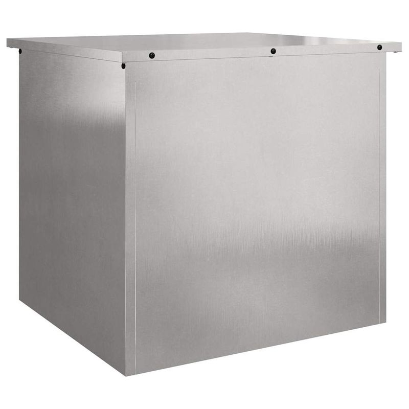 Casa si Gradina - Mobilier - Organizare si depozitare - Cutii depozitare - Cutie de depozitare exterioara - Argintie - 55 x 50,5 x 50 cm - Otel inoxidabil - Infinity.ro