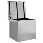 Casa si Gradina - Mobilier - Organizare si depozitare - Cutii depozitare - Cutie de depozitare exterioara - Argintie - 55 x 50,5 x 50 cm - Otel inoxidabil - Infinity.ro
