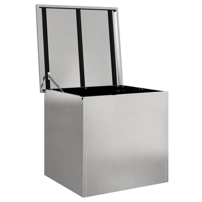 Casa si Gradina - Mobilier - Organizare si depozitare - Cutii depozitare - Cutie de depozitare exterioara - Argintie - 55 x 50,5 x 50 cm - Otel inoxidabil - Infinity.ro