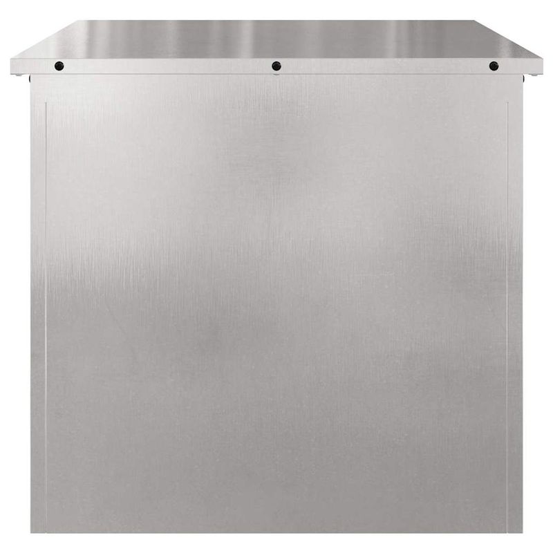 Casa si Gradina - Mobilier - Organizare si depozitare - Cutii depozitare - Cutie de depozitare exterioara - Argintie - 55 x 50,5 x 50 cm - Otel inoxidabil - Infinity.ro