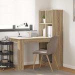 Casa si Gradina - Mobilier - Mese si birouri - Birouri - Birou cu raft cu depozitare Stejar sonoma 122 x 67 x 145 cm - Infinity.ro