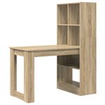Casa si Gradina - Mobilier - Mese si birouri - Birouri - Birou cu raft cu depozitare Stejar sonoma 122 x 67 x 145 cm - Infinity.ro
