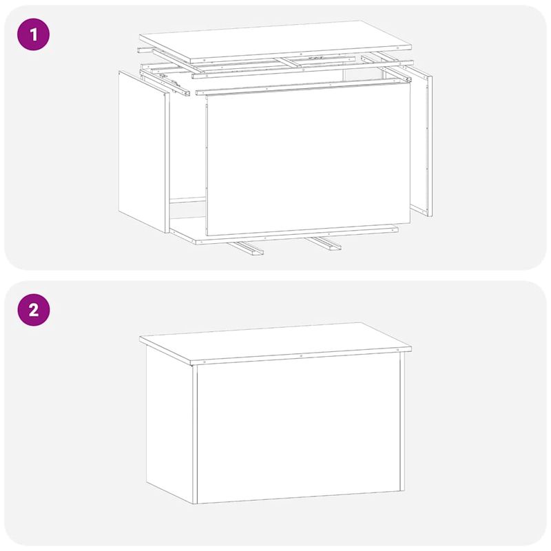 Casa si Gradina - Mobilier - Organizare si depozitare - Cutii depozitare - Cutie de depozitare exterioara Argintiu 80 x 50.5 x 50 cm - Infinity.ro